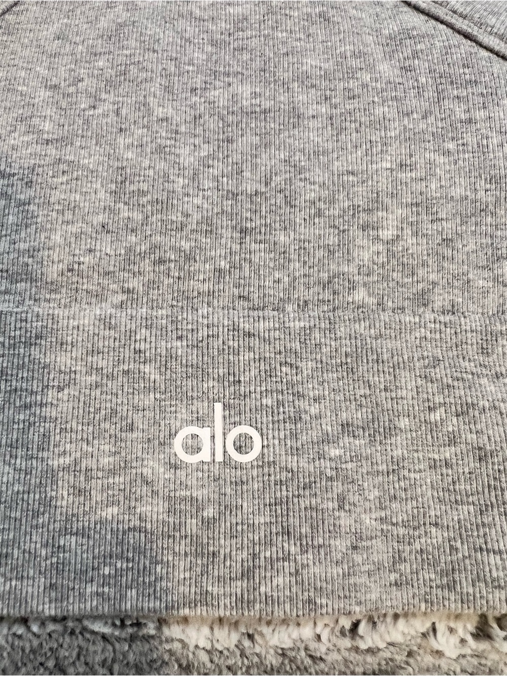 ALO Yoga Gray Ribbed Cropped Tank - Picture 3 of 4
